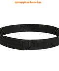Buckleless Elastic Belt For Men And Women, One And Three Eighths Inch Adventure Stretch Nylon Web Belt With Hook And Loop Closure, No Metal