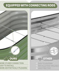 Galvanized Raised Garden Bed Kit 4x2x1.4 Ft Oval Steel Outdoor Planter with built-in iron clips for sturdy connection