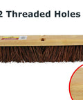 24 Inch Push Broom Head With Stiff Bristles For Tough As Nails Indoor Outdoor Cleaning Attaches To Any Standard Handle With Threaded Holes