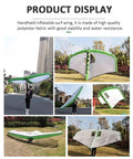 Portable Wing Foil Sail For Kitesurfing With Window View, 4.2 Square Meter deflatable wind wing in urban and park settings.