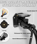 Close-up of Road Ready 8 Foot 7 Way Trailer Wiring Harness Kit With Color Coded Junction Box showing durable nylon and waterproof features.