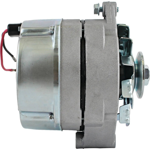 Side view of Delco Marine 12V 105 Amp 10SI Three-Wire Alternator Replacement for Volvo Penta Mercruiser Boats