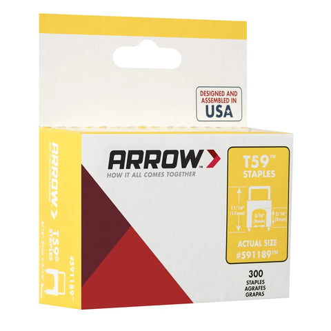 Box of Stainless Steel Insulated Cable Staples T59 5 16 Inch Leg 5 16 Inch Crown For Data And Communication Cables Cat5 Cat6 RG6 RG9 Coax Clear Finish 300 Pack Durable Quick Install.