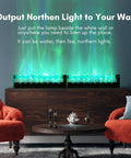 Kinetic LED Ocean Wave Projector Light For Room Mood And Ambient Glow, RGB Wall Lamp For Bedroom, 16 Dynamic Colors on wall