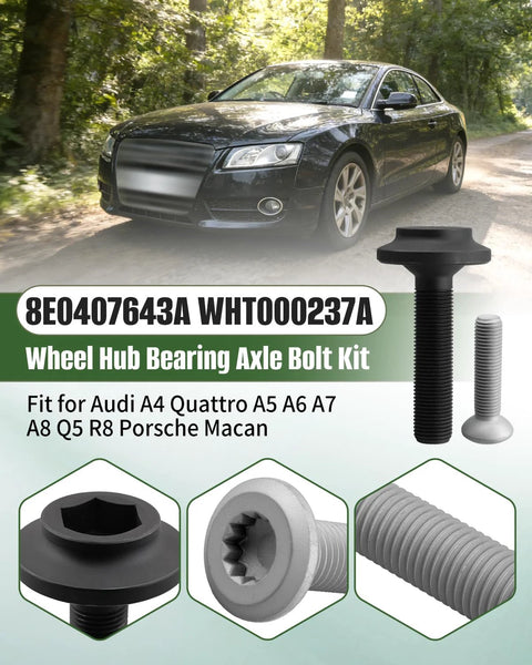Heavy Duty Wheel Hub Bearing Bolt Kit For Audi And Porsche Macan Replaces OEM 8E0407643A PAB407643 Steel Direct Fit Replacement