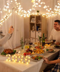 Family dinner with 2026 Graduation Decorations LED Marquee Numbers Light Up 2026 For Class Of 2026 Party Vibe on table