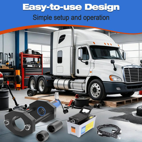 Rear Suspension Bushing Pro-Grade Master Tool Set With Air Hydraulic Pump for truck maintenance in workshop