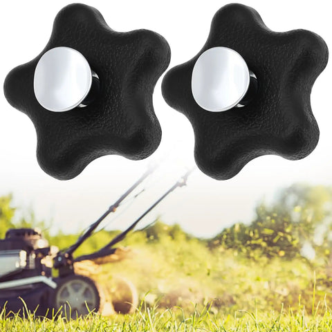 Grab This Awesome 4 Pack Lawn Mower Handle Knob Kit For Toros With Easy Screw Threads That Fit Multiple Models Totally Solid Upgrade For Your Yard Machines, black plastic knobs with silver screws