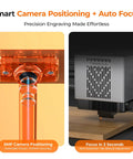 NOVA 20W AI Smart Laser Engraver With HD Camera Positioning Auto Focus And Air Assist 360 Rotary Kit close-up of camera module