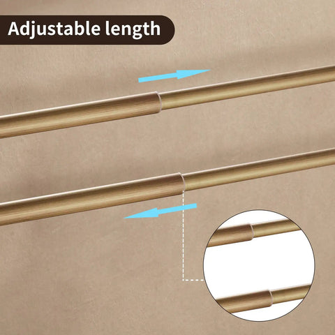 Antique Brass Adjustable Double Towel Bar Wall Mount Rack For Bathroom, Retractable Towel Holder with adjustable length details