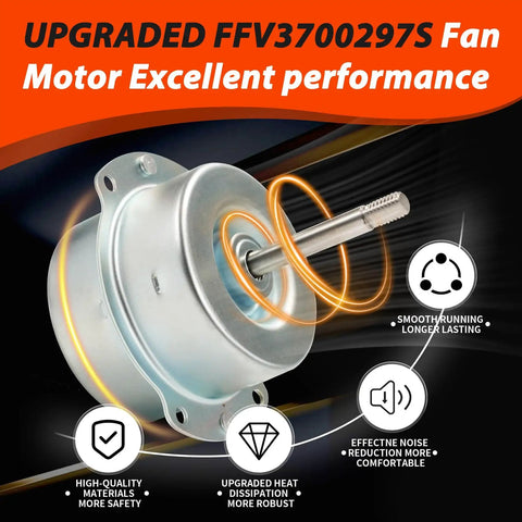 Bathroom Exhaust Fan Motor Replacement For FV08VQ3 FV11VQ3 FV11VH2 FV11VHL2 FVLP003 120V 1750 RPM With Two Pin Plug