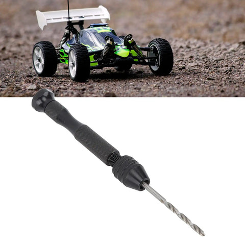 Hand Drill Bit Set Kit With 57 Pieces, Dope 46 Micro Drill Bits And 10 PCB Mini Bits, shown with black pin vise handle