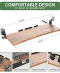 Extra Large Under Desk Keyboard Tray With Slide Out Design, Sturdy C Clip Mount System, 31.5 Inch Wide Surface And 11.8 Inch Pull Out Drawer