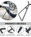 Beefy Heavy Duty Solid Steel Motorcycle Triangle Stand For Dirt Bikes 80-500cc, Rear Wheel Lift And Maintenance Stand