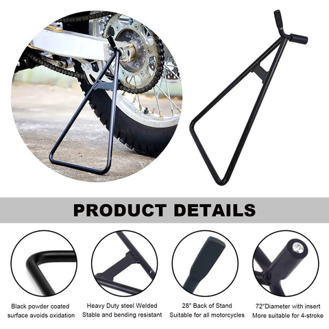 Beefy Heavy Duty Solid Steel Motorcycle Triangle Stand For Dirt Bikes 80-500cc, Rear Wheel Lift And Maintenance Stand