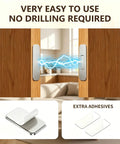 8 Pack Magnetic Cabinet Door Catches No Drill Needed Stainless Steel Drawer Closure visual example