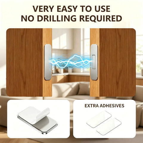 8 Pack Magnetic Cabinet Door Catches No Drill Needed Stainless Steel Drawer Closure visual example