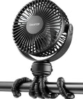 Mini Portable Stroller Fan Clip On Battery Operated Detachable 3 Speed Rechargeable 360 Degree Rotating Flexible Tripod