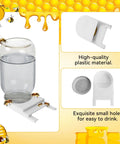 Six Pack Front Bee Feeders For Hives with perforated lids holding a mason jar, feeding bees, made of high-quality plastic material