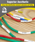 Heavy Duty White Heat Shrink Tube Labels For Cable Wiring 12mm Self Sealing Wire Markers for clear cable identification.