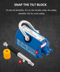Top Shelf Steel Magnetic Lifter Featuring Killer N42 Neodymium Core, tilt block and handle safety valve for secure lifting.
