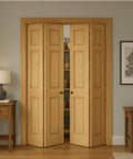 Unfinished Paneled Pine Bi-Fold Door 30x80 Inches For Closet And Interior Use With Hardware Kit And Handle Built Tough, Barn Style