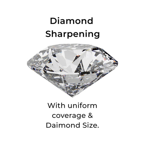 Diamond sharpening stone showing a uniform coverage and size, related to 12-Inch Diamond Steel Sharpener DS2E With Extra Fine Grit for honing.