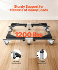 Heavy Duty Appliance Dolly For Washer Refrigerator And Dryer Up To 1200 Lbs With Locking Twin Wheels Steel Frame Adjustable Stand Base And Sturdy Feet For Safe No Sweat Moves displayed on wooden floor