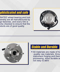 Rear Wheel Bearing And Hub Assembly Compatible With 2012-2016 Chrysler Town And Country, 2012-2020 Dodge Grand Caravan, 5 Lug Bolts With ABS