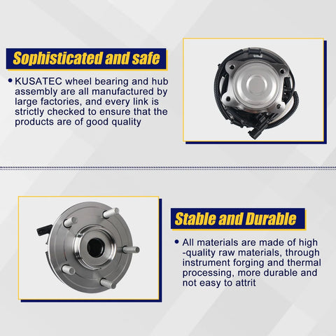 Rear Wheel Bearing And Hub Assembly Compatible With 2012-2016 Chrysler Town And Country, 2012-2020 Dodge Grand Caravan, 5 Lug Bolts With ABS