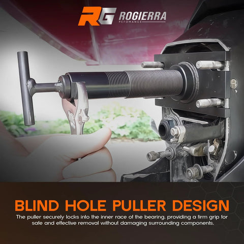 Gimbal Bearing Puller And Installer Tool Kit For Mercruiser Alpha 1 MR Bravo OMC And Volvo, close-up of blind hole puller design