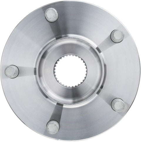 Top view of 2-Pack Front Wheel Bearing And Hub Assembly For Mazda CX-5 2013-2025 And Mazda 6 2014-2021, 5-Lug, ABS Tone Ring, 4-Bolt flange.