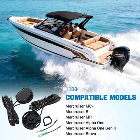 Boat equipped with Trim Sender Limit Switch Kit Replacement For Mercruiser Sterndrives MC I R MR Alpha One Alpha One Gen II Bravo