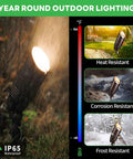 Outdoor LED Spotlight 12V ACDC Wired Adjustable Color Temperature 3000K 4000K 5000K Waterproof Landscape Uplight in rain