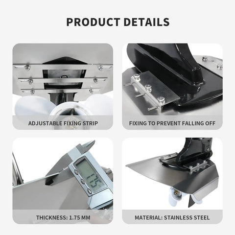 Product details of Whale Tail Hydrofoil Stabilizer For Outboard Boats 40-350HP, adjustable anti cavitation plate installation