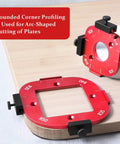 Heavy Duty Aluminum Router Corner Radius Templates For Smooth Woodworking Edges And Dead On Arc Cuts DIY Edge Profiler Jig on wood surface.