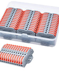 Six Pack Lever Wire Connectors Kit, 12-Position Terminal Strip for Inline Circuits, Quick Wire In With 24-12 AWG Conductors