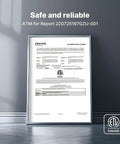ETL certification document for Level 2 EV Charger 220 240V 30A 7.2kW Home Charging Station With 25ft Cable ETL Certified Plug In NEMA 10 30.
