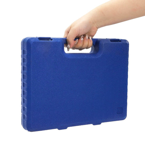 Cididu 17-piece rotary hammer drill bit set in blue plastic storage case with handle