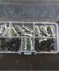 Heavy Duty Expansion Nut Kit For M4 M5 M6 Petal Jack Rivet Nuts With Durable Metal Build, Easy Install, Screw In Convenience, Long Lasting Fasteners For Auto Enthusiasts, DIY Projects, Marine And Garage Use in storage case
