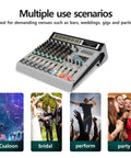 8 Channel Audio Mixer With MP3 Player USB Recording And Grouping 2 AUX Interfaces 99 DSP Effects For Pros And Beginners