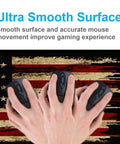 Large Extended Gaming Mouse Pad With Stitched Edges And Non Slip Waterproof Rubber Base For Office Computer Keyboard Laptop And Home Desk 35.4 X 15.7 X 0.12 Inch In Bold American Antique Flag Design showing hands on smooth surface.