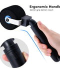 Close-up of Two Inch Foam Seam Roller For Vinyl Wrap On Uneven Textured Surfaces And Car Wrapping Rivet Roller Tool