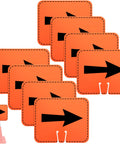 8 Pack Traffic Cone Arrow Signs 12.5 X 10.4 Inches Reversible Double Sided Cone Top Signs for yard road barricade construction warning