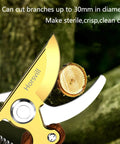 Heavy Duty Garden Pruning Shears With Japanese SK4 High Carbon Steel Blade For Sharp, Long Lasting Cuts cutting branch