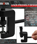 Close-up of the chain breaker tool from the 13 Piece Chain Breaker Tool Kit With Rivet And Roller Chain Link Removal Tool Heavy Duty Chain Splitter For Motorcycle Bike And ATV Maintenance Set Kit Included showing user-friendly design.