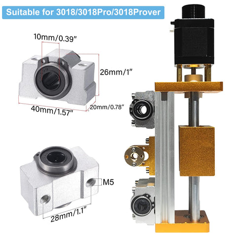 CNC Aluminum Z Axis Spindle Motor Mount 85mm Stroke 800W Spindle Holder 65mm Diameter for 3018 Pro Series dimensions