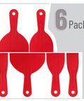 Six Pack Plastic Putty Knife Set With 1.5 To 6 Inch Flexible Solvent Resistant Scrapers For Spackling Patching And Painting