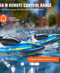 Remote Control Boat for Pools and Lakes Perfect Racing Boat for Kids and Adults LED Night Light 2 Rechargeable