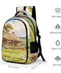 Puppy Watercolor Printed Backpack Unisex Large Capacity Go-To Everyday Carry Bag With Durable Polyester Fabric and Sturdy Zipper